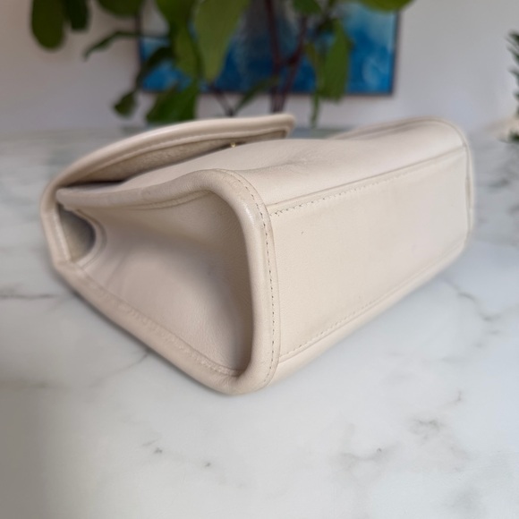 COACH Vintage Regina Top Handle Satchel Turnlock Crossbody Bag 9983 Bone Leather - Picture 11 of 16